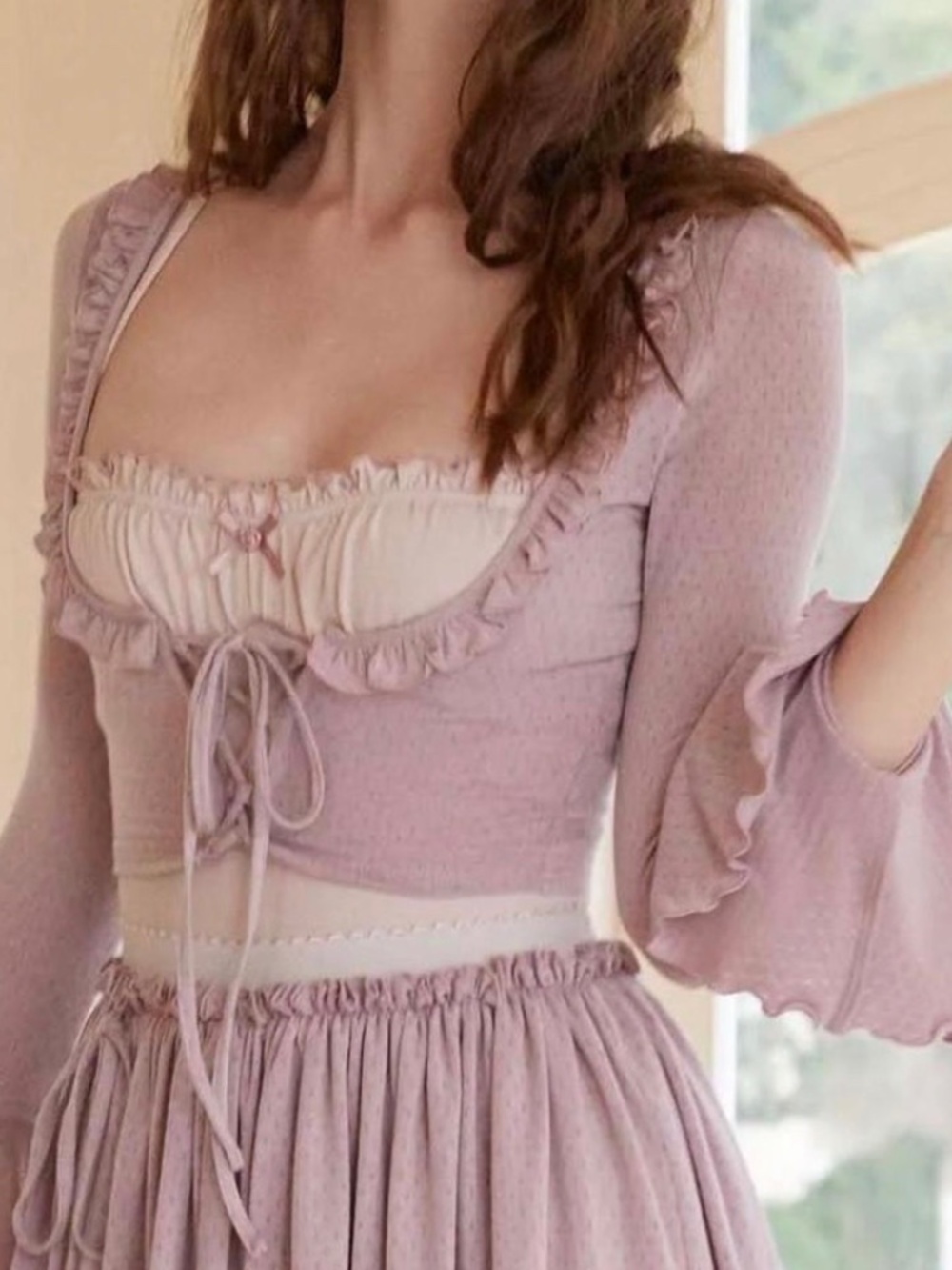 Lacemade Taro knit cami and cardigan